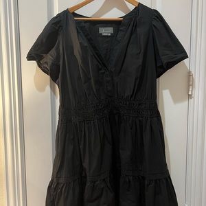 Anthropologie black somerset mini dress